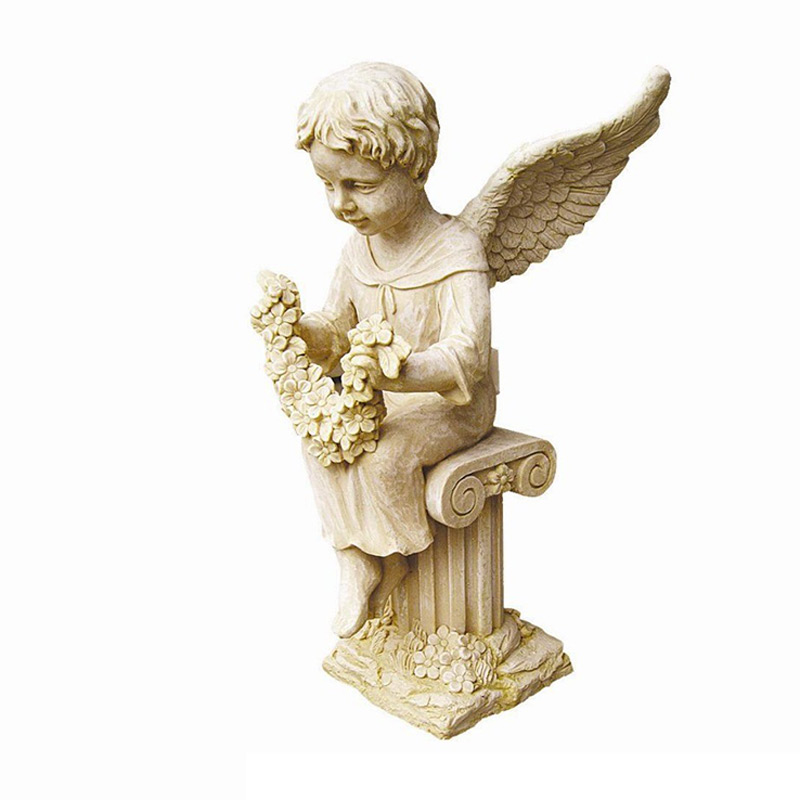 نحت الرخام الطفل الملاك صورة حديقة التماثيل الحجرية