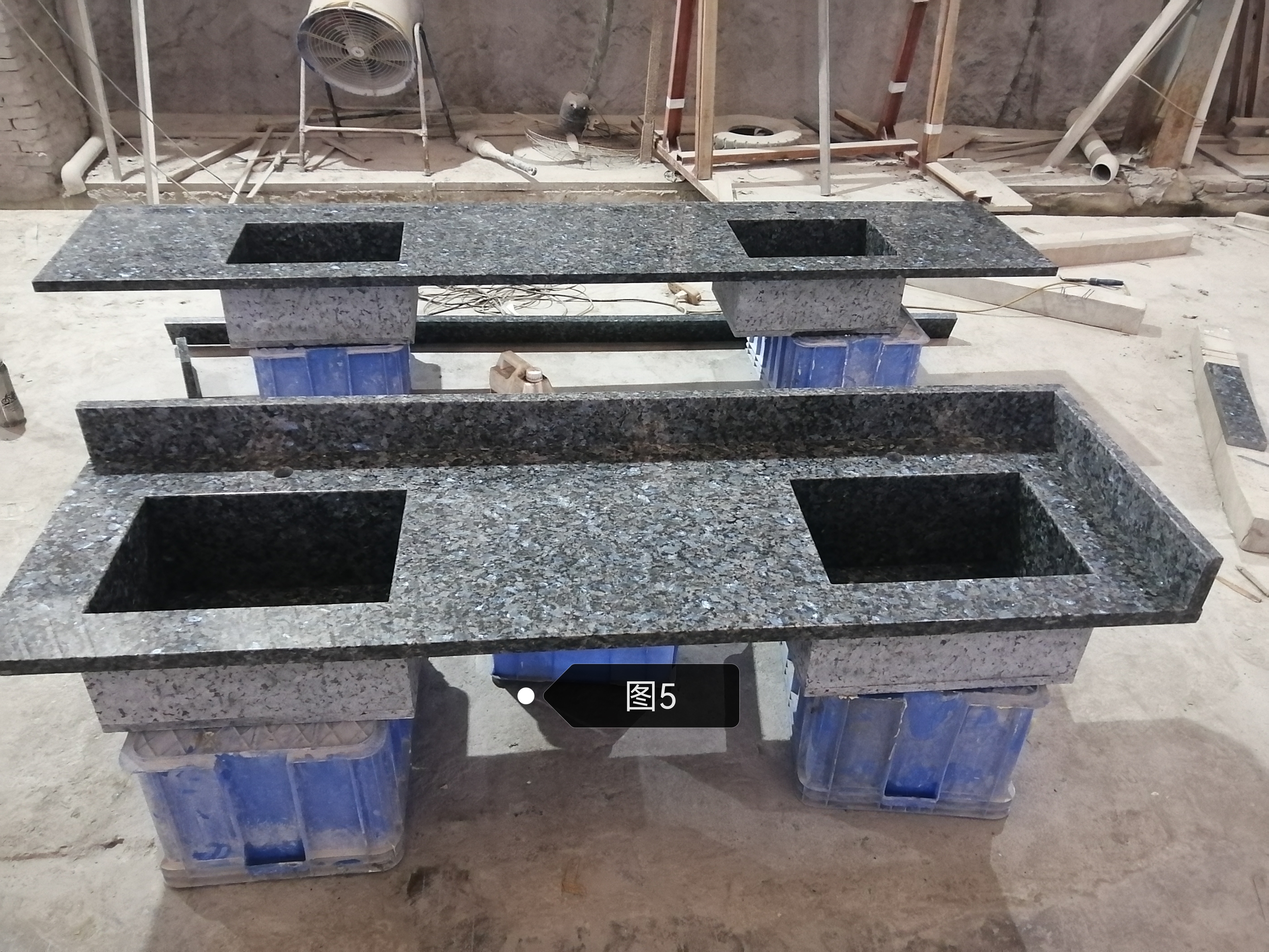 Natural Textured Blue Pearl Granite Countertops