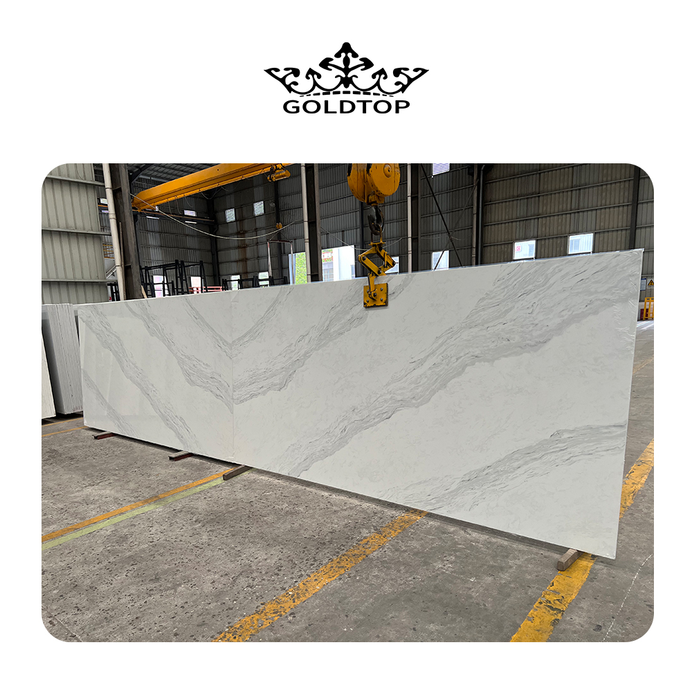 5103 Calacatta Earl Grey Quartz Countertops Supplier