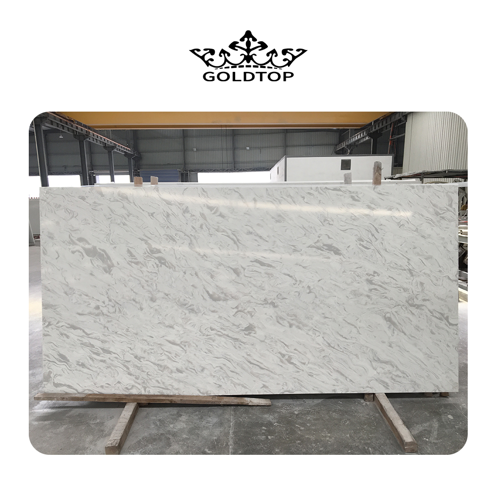 4015 Bianco River Marble Quartz Slab