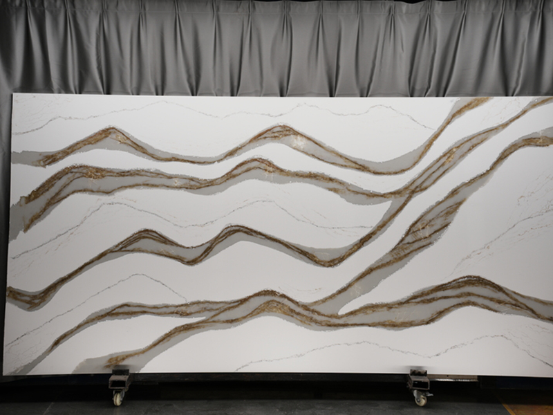 5081 Skara Delicato White Calacatta Quartz Countertops Wholesale