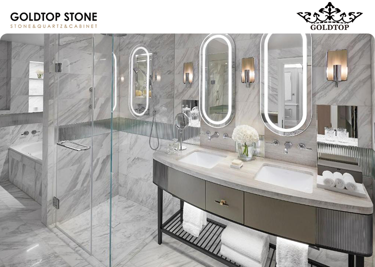 Mandarin Oriental Hyde Park, London &ndash; Luxurious Bathroom Spaces Crafted with Volakas White Marble