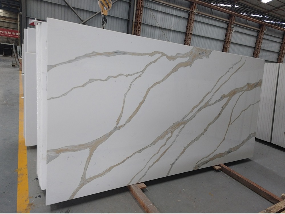 5073 Calacatta Everest White Quartz Countertops New Product