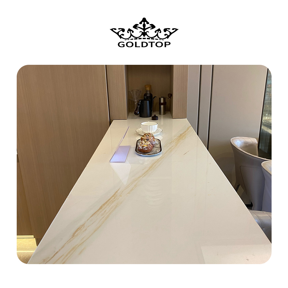 Chinese Golden Cloud Marble Slab 3/4"