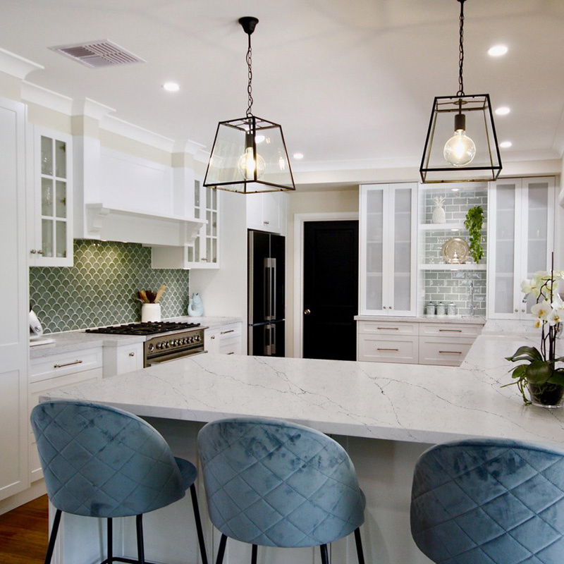 5021 Alasky Gray Quartz Calacatta Countertops