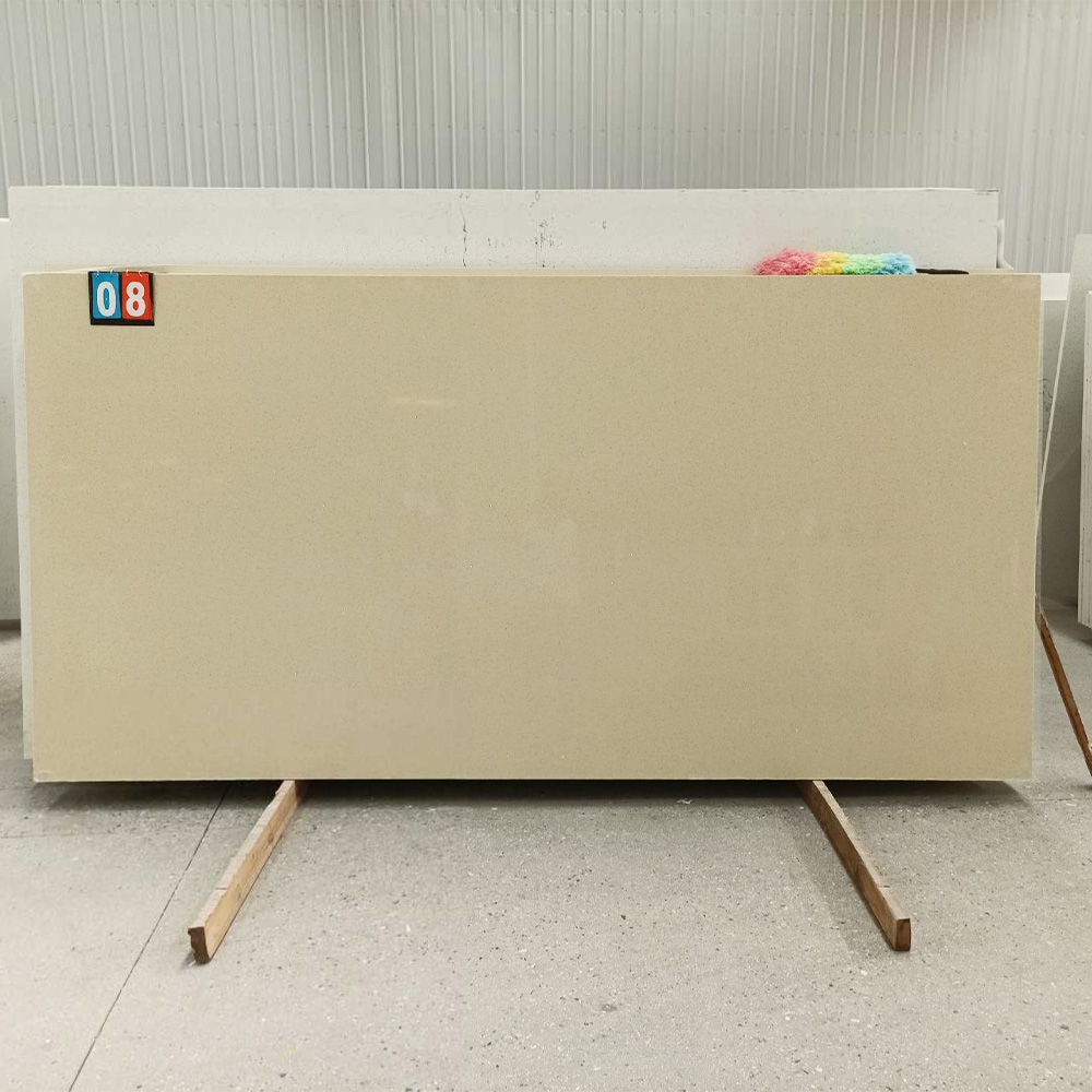 1007 Sparkle Beige Quartz Engineered Quartz For Countertops/ Vanity Tops
