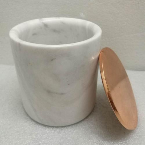 Grey Craft Marble Candle Jar