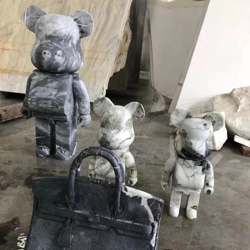 Violent Bear Marble Animal Figurines
