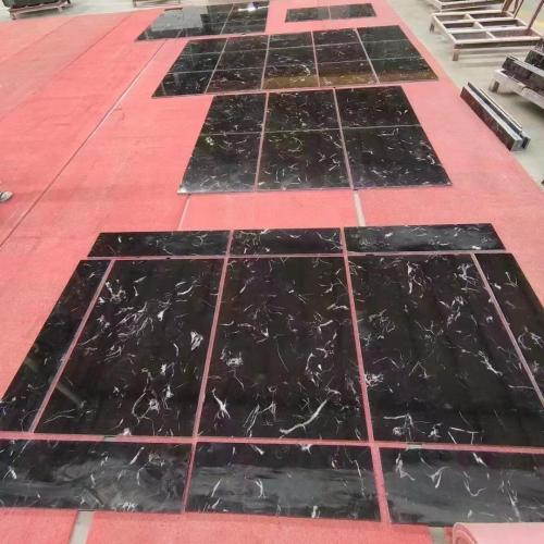 Ice black marble tiles
