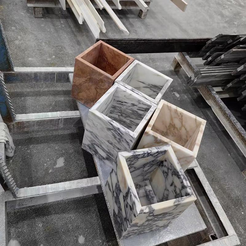 Marble Trash Can Factory Customized