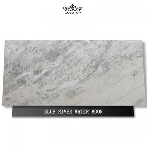 Blue river water moon marble slabs