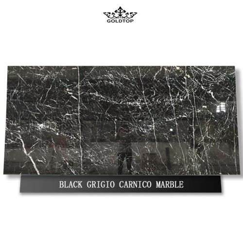 Italian black grigio carnico marble slabs