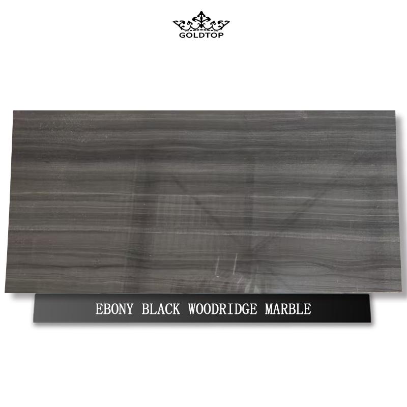Ebony Black Woodridge marble slabs