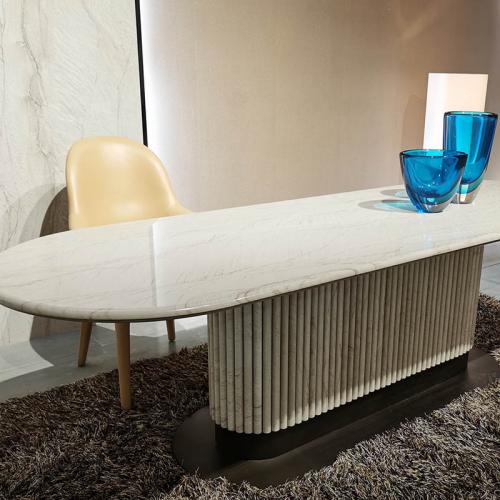 Galaxy White Marble Dining Table