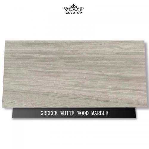 White Wood White Marble Slab