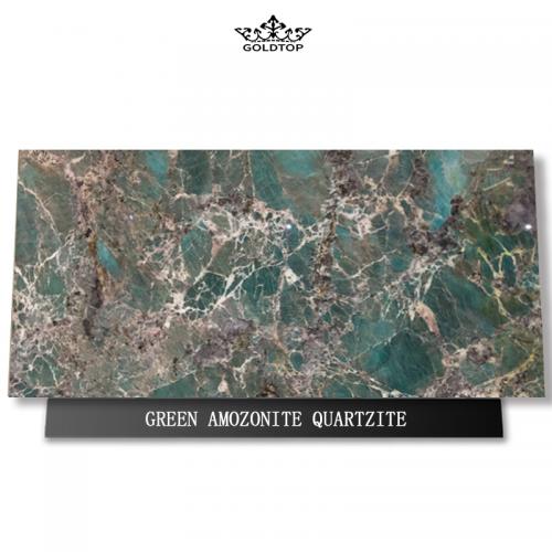Green Amozonite Quartzite Slab Countertops