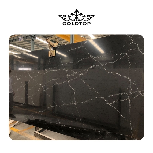 5104 Calacatta Angola Brown Black Quartz